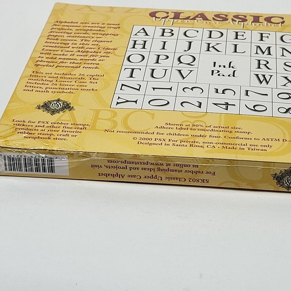 Classic PSX Rubber Stamps Alphabet Upper Case No Ink Pad Boxed‎ SK802 36 Stamps - Picture 9 of 13